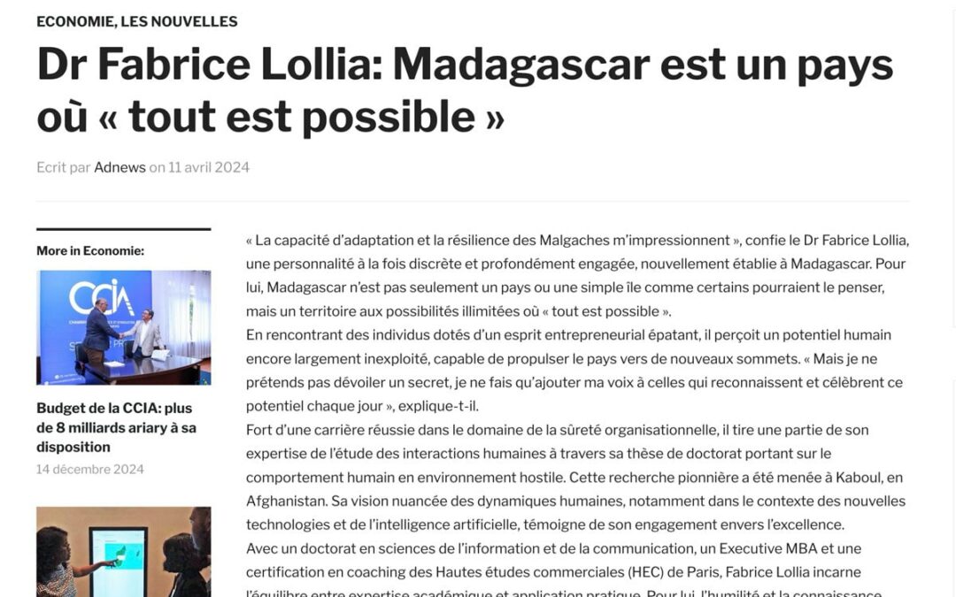 Madagascar est un pays où «tout est possible»