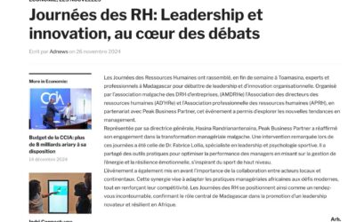 Journées des RH: Leadership et innovation, au cœur des débats